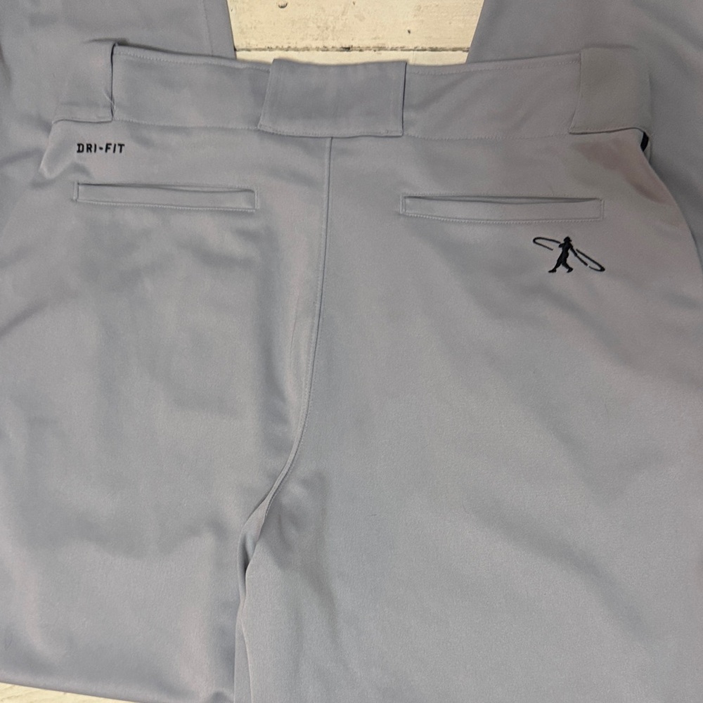 Nike Light Gray Dri-FIT Baseball Pants with Black Accents - Picture 5 of 9